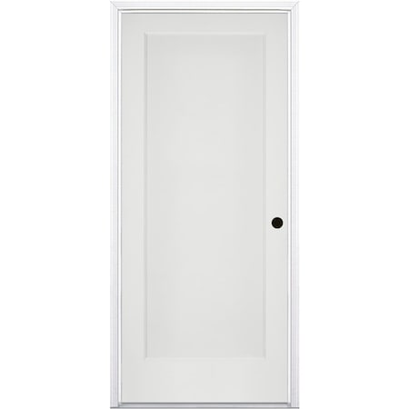 Trimlite Primed 1Panel Interior Flat Panel Ovolo Bead 20 Min Fire Rated 49/16" LH Prehung Brushed Chrome 3068134PRI802020MLH26DM4916